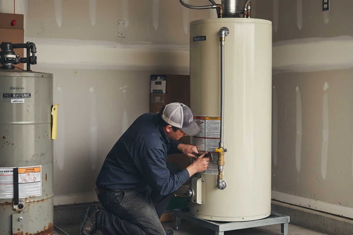Water heater and shutoff valve replacement in Mabelvale
